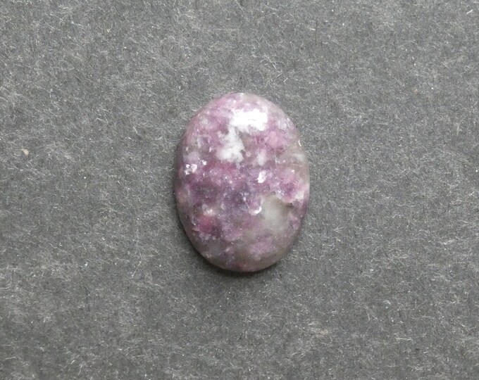 25x18x6mm Natural Lepidolite Cabochon, Gemstone Cabochon, One of a Kind, Purple, Large Oval, Only One Available, Polished Lepidolite Stone