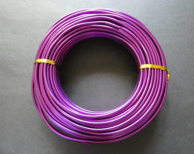 25 Meters Of 3mm Dark Purple Jewelry Wire, 3mm Diameter, 500 Grams Of Beading Wire, Purple Metal Wire Lot For Jewelry Making & Wire Wrapping