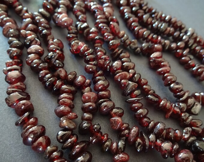 6-12mm Natural Garnet Nugget Bead Strand, 16 Inch Strand Of About 100 Garnet Beads, Natural Stone, Red Garnet Chip Beads, Gemstone Mineral