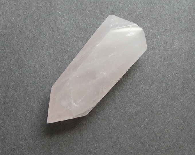 70x21mm Natural Rose Quartz Prism, Pink, Hexagon Prism, One Of A Kind, As Seen In Image, Only One Available, Home Decoration, Rose Quartz