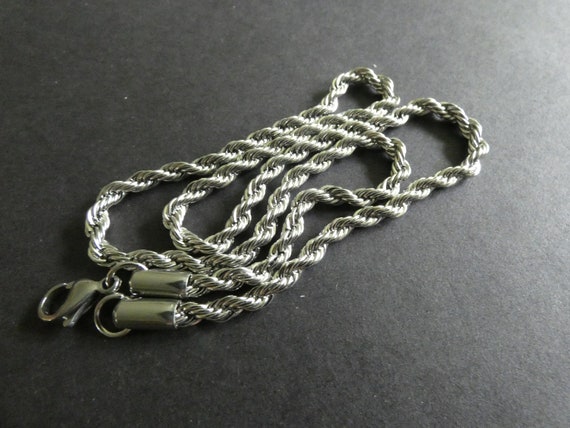 Necklaces for Men , Stainless Steel Chain With Lobster Clasp , 5 Mm  Thickness , 18 20 22 24 28 30 Inches , ST002 