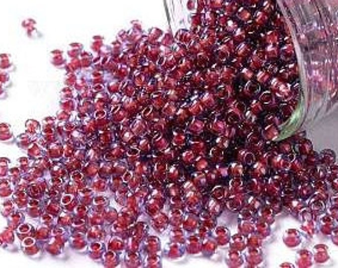 11/0 Toho Seed Beads, Light Sapphire /Hyacinth Lined (304), 10 grams, About 1110 Round Seed Beads, 2.2mm with .8mm Hole, Inside Color Finish