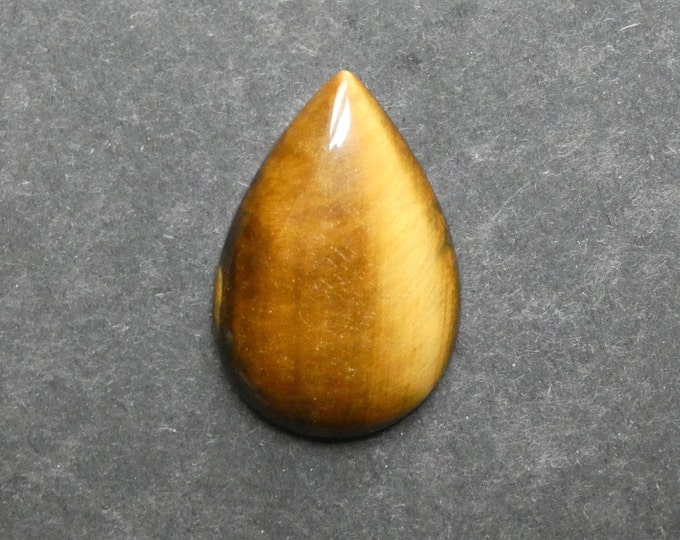 43x29mm Natural Tiger Eye Cabochon, Large Teardrop, Gemstone Cabochon, One of a Kind, Only One Available, As Pictured, Unique Tiger Eye Cab