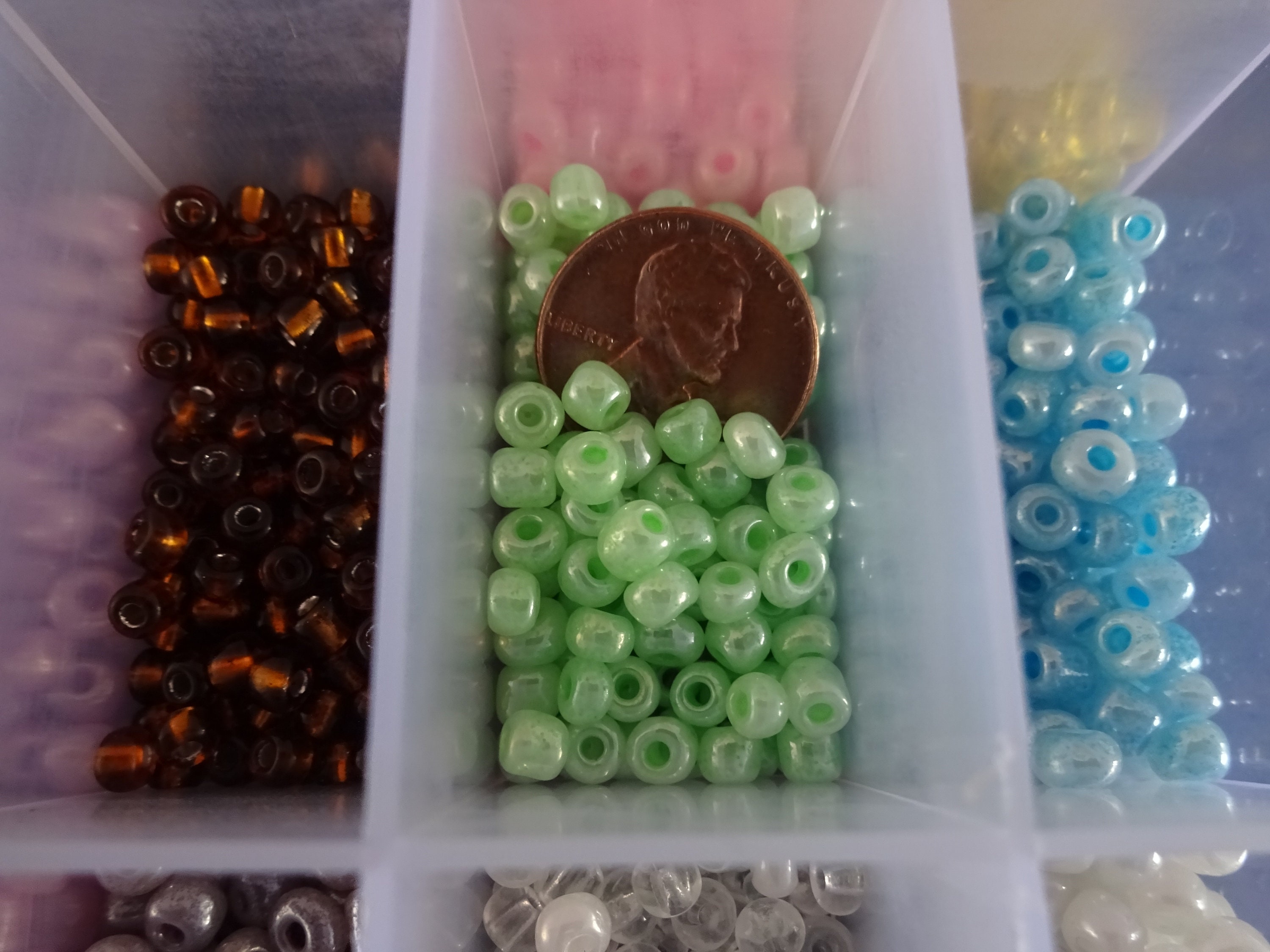 1 POUND of 4mm Mixed Glass Seed Beads, 6/0 Small Seed Bead, Mixed