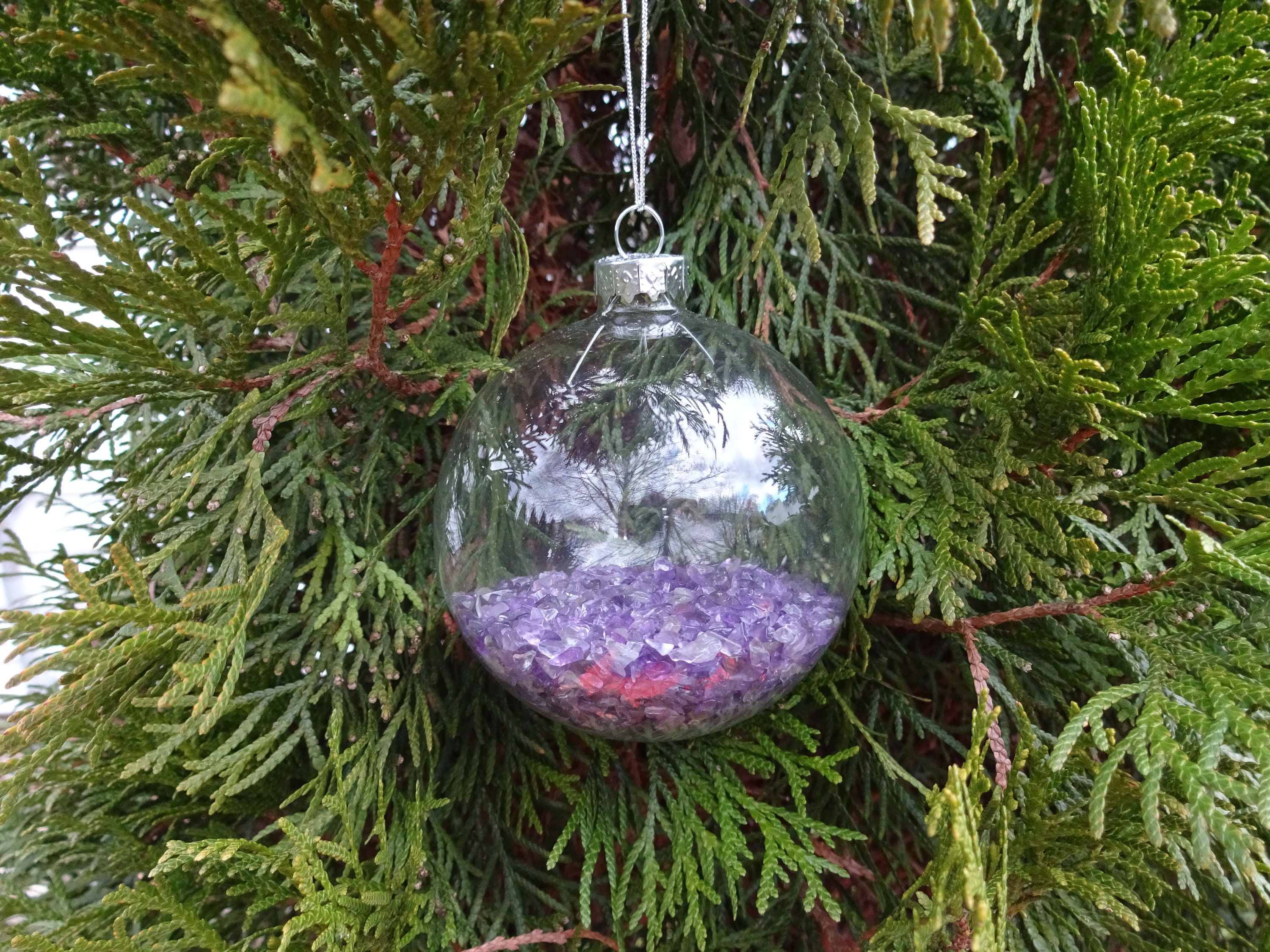 Crystal OM Ornament Box, Amethyst Christmas Ornament, Gemstone  Ornaments,Citrine