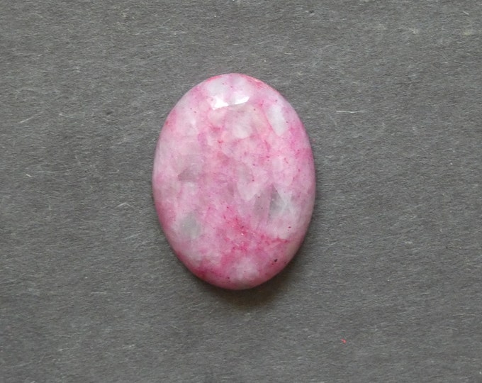 30x22x7.5mm Natural Calcite Cabochon, Gemstone Cabochon, Pink, Dyed, Large Oval, One of a Kind, Only One Available, Unique Calcite Stone