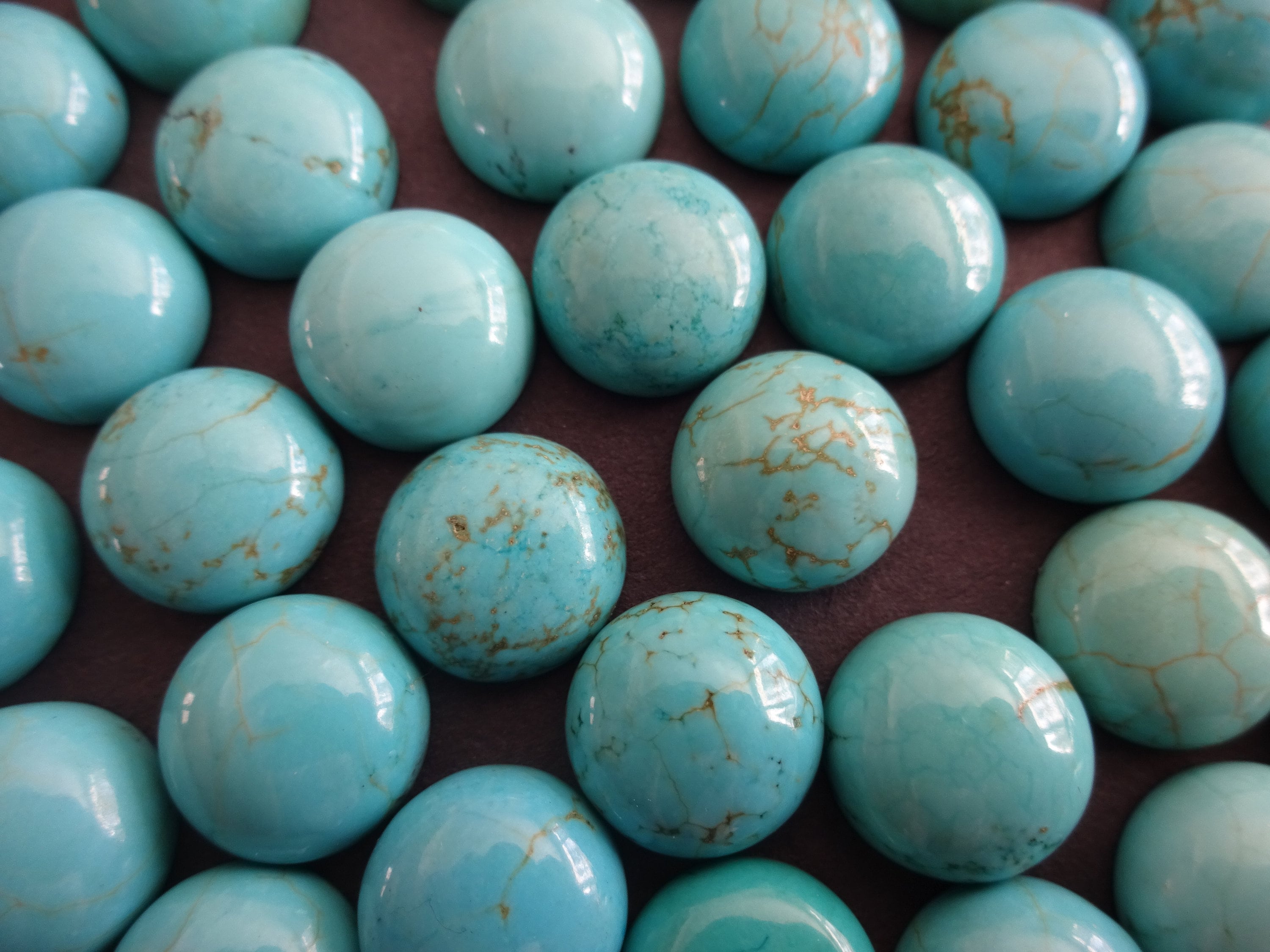 12x6mm natural turquoise gemstone cabochon dyed dome cabochon 