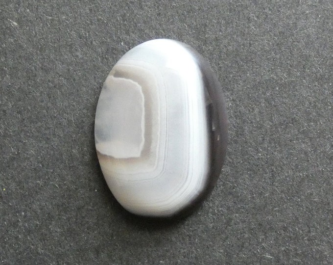 30x22mm Natural Botswana Agate Cabochon, Large Oval, Gray, One Of A Kind, As Seen In Image, Only One Available, Botswana Agate Cab, Unique