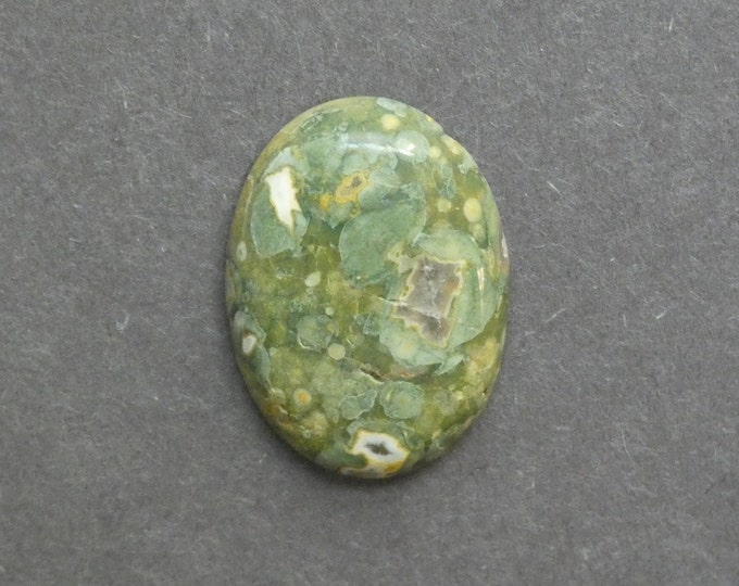 30x22mm Natural Rhyolite Jasper Cabochon, Oval, Green, One of a Kind, Gemstone Cabochon, Only One Available, Rhyolite Jasper,Unique Cabochon