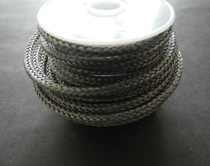 5 METERS Of Steel Wire Rope Cord, 3mm Cord, Silver Gray, Bulk Lot, Spool Of Necklace Wire, Perfect For Crafts and Jewelry Making, Rope Chain