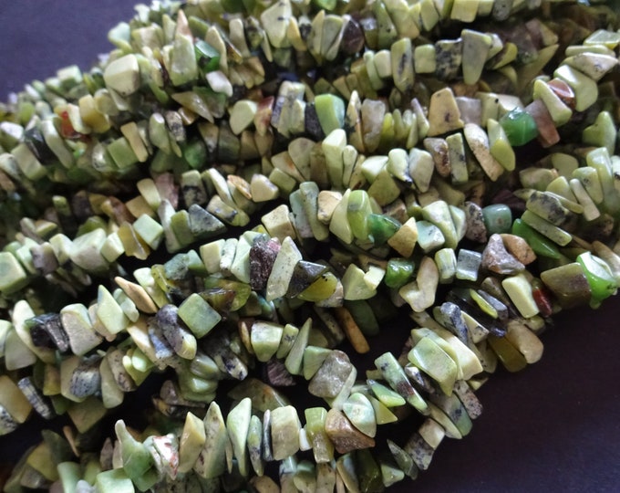 33 Inch 5-11mm Natural Variscite Bead Strand, Green, About 200-300 Beads, Gemstone Mineral Bead Nuggets, Polished Drilled  Variscite Stones