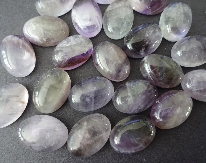 14x10mm Natural Amethyst Cabochon, Oval Cabochon, Polished Gem, Natural Gemstone, Purple Amethyst Stones, Birthstone, Small Amethysts