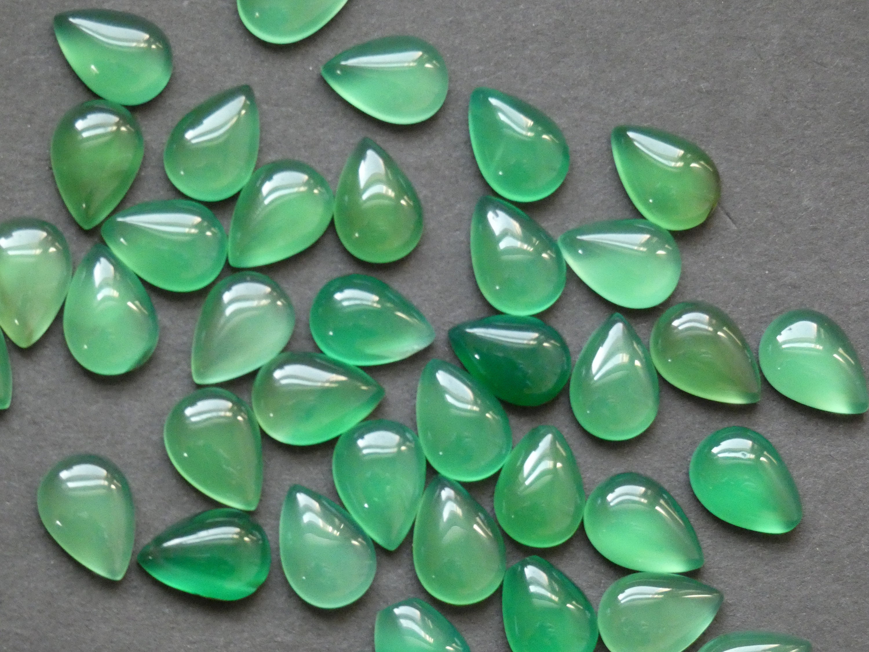 Aventurine Dyed Blue Oval Cabochon 10x8mm lot 10 pieces 26 Carats 
