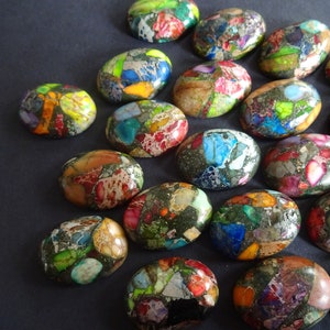25x18x9mm Regalite Cabochon, Mixed Color, Bright Gemstone Cabochon, Oval, Polished Gem, Large Focal, Colorful Stone, Jewelry Idea, Rainbow image 4