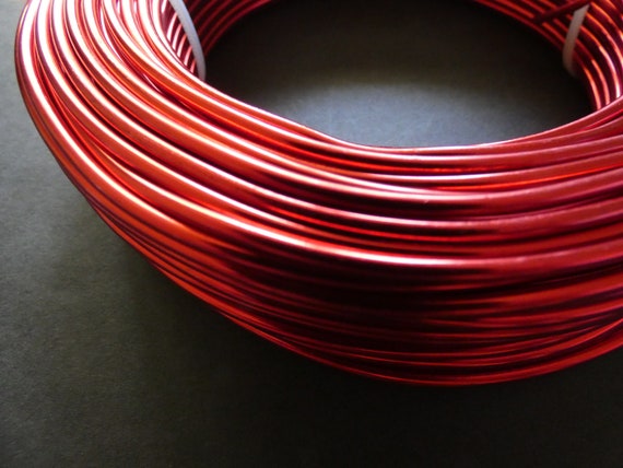 35 Meters of 2.5mm Red Aluminum Jewelry Wire, 2.5mm Diameter, 500 Grams of  Beading Wire, Red Metal Wire for Jewelry Making & Wire Wrapping 