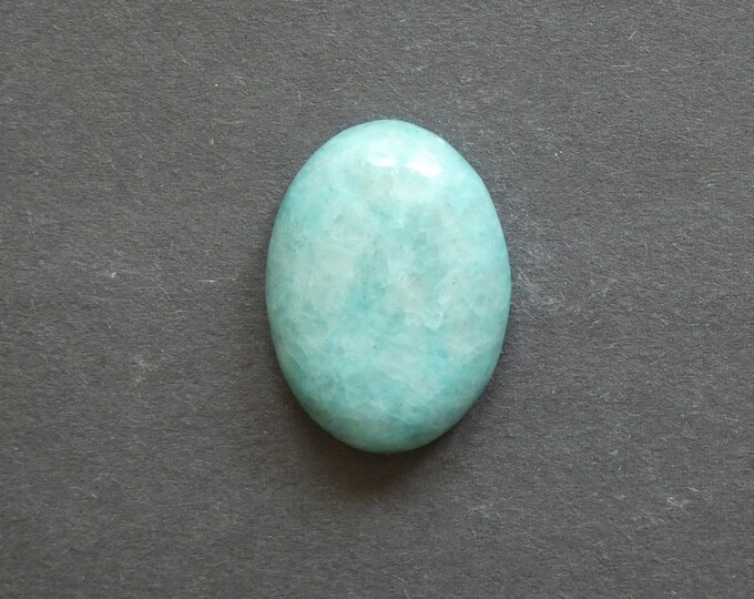 30x22x7.5mm Natural Calcite Cabochon, Gemstone Cabochon, Blue, Dyed, Large Oval, One of a Kind, Only One Available, Unique Calcite Stone