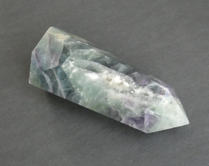 113x46mm Natural Fluorite Prism, Hexagon Prism, One of a Kind, As Seen In Image, Only One Available, Home Decoration, Fluorite Prism