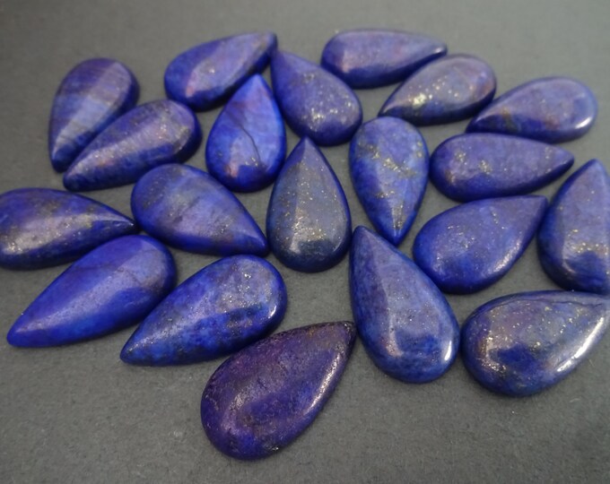 28x15mm Natural Lapis Lazuli Gemstone Cabochon, Dyed, Teardrop Cabochon, Polishe Stone, Blue Stone Cabochon, Natural Gemstone, Mineral Stone