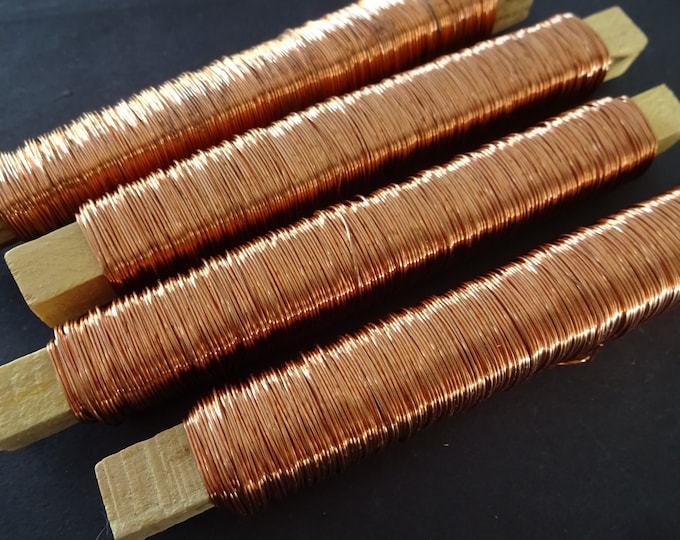 50 Meters Of .5mm Copper Colored Iron Jewelry Wire, .5mm Diameter, 160 ft Beading Wire, Copper Colored Metal Wire, Jewelry Making, Wire Lot