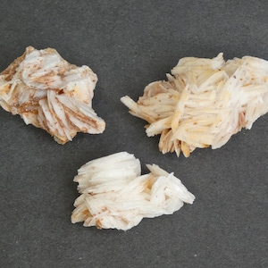 44-60mm 3 PACK Natural Barite with Vanadinite Cluster, One of a Kind 3 Pack, As Pictured Bladed Barite Cluster, Barite with Vanadinite
