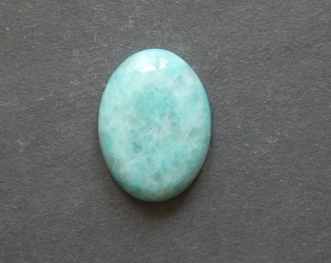 30x22x7.5mm Natural Calcite Cabochon, Gemstone Cabochon, Blue, Dyed, Large Oval, One of a Kind, Only One Available, Unique Calcite Stone
