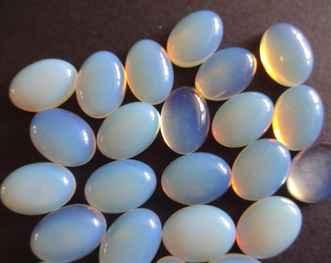 14x10mm Opalite Gemstone Cabochon, Oval Cabochon, Polished Gemstone, Clear Gem, Cool Stone, Translucent Stone, Semi Transparent