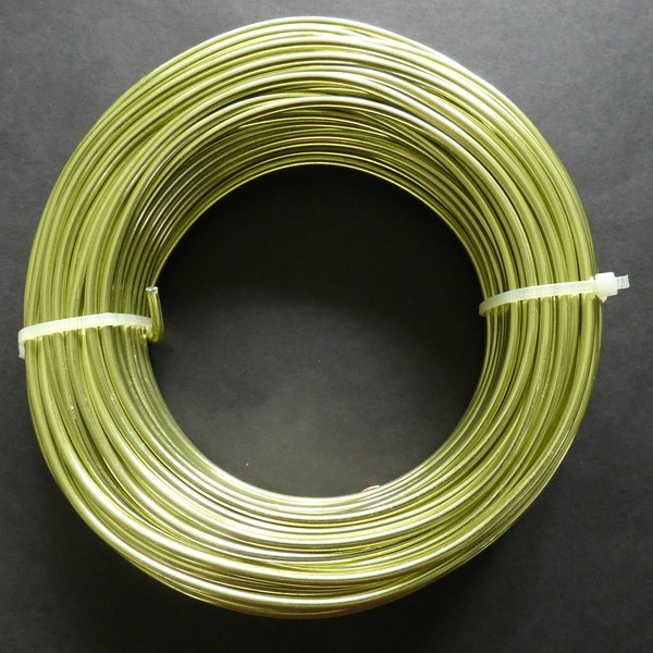 25 Meters Of 3mm Green Yellow  Jewelry Wire, 3mm Diameter, 500 Grams Of Beading Wire, Green Metal Wire For Jewelry Making & Wire Wrapping