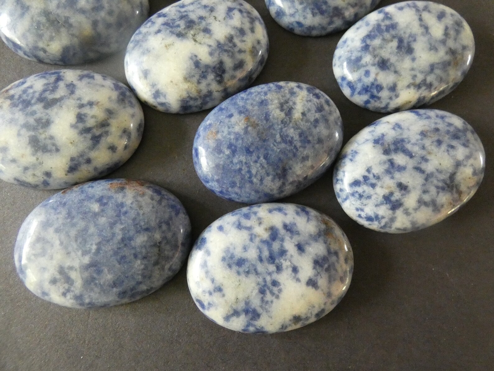 40x30mm Natural Blue Spot Stone Cabochon Oval Cabochon Etsy