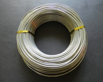 55 Meters Of 2mm Gray Aluminum Jewelry Wire, 2mm Diameter, 500 Grams Of Beading Wire, Light Gray Metal Wire, Jewelry Making & Wire Wrapping