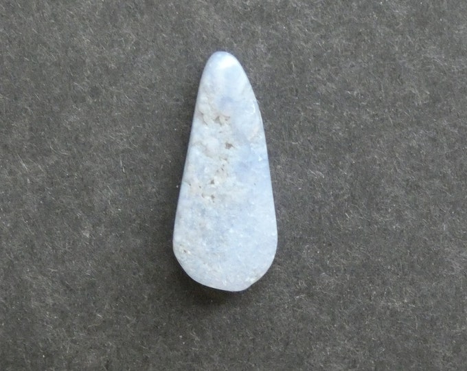 35x15mm Natural Druzy Quartz Crystal Cabochon, Light Blue, One of a Kind, Teardrop, Only One Available, Gemstone Cabochon, Unique Cabochon