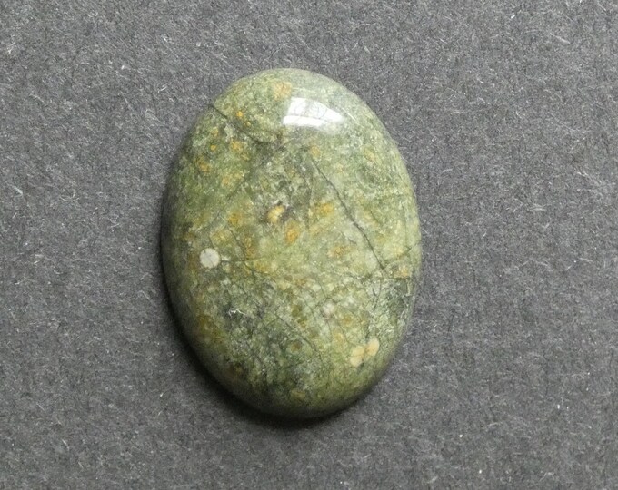 30x22mm Natural Rhyolite Jasper Cabochon, Oval, Green, One Of A Kind, As Seen In Image, Only One Available, Rhyolite Jasper, Unique Cabochon