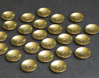 50 PACK of 13mm Simple Bead Caps, Gold Color Metal Bead Cap, Metal Bead Cap, Golden Bead Cap, Simple Bead Caps, Classic Bead Cap, Large Cap