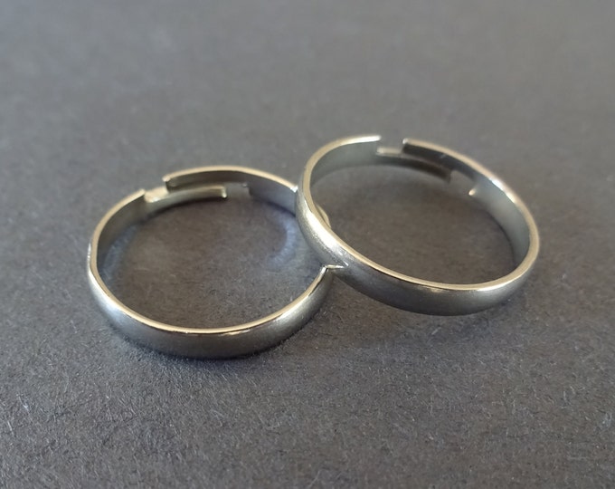 Adjustable Stainless Steel Ring, Resizeable Stainless Steel Ring, Adjustable Band, Unisex Silver Ring, Silver Steel Ring, Adjustable Steel