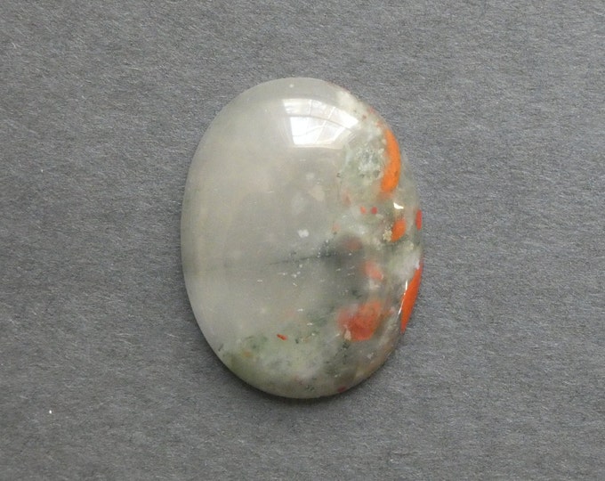 40x30x8mm Natural Bloodstone Cabochon, Large Oval, One of a Kind, As Seen in Image, Only One Available, Gemstone Cabochon, Unique Cab