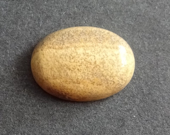 25x18mm Natural Picture Jasper Cabochon, Large Oval, Brown & Beige, One Of A Kind, As Seen In Image, Only One Available, Picture Jasper Cab