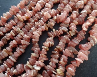 15.5 Inch 4-16mm Natural Rhodochrosite Bead Strand, About 100 Beads, Pink Mineral, Gemstone Nuggets, Strand Of Rock Beads, Polished Stones