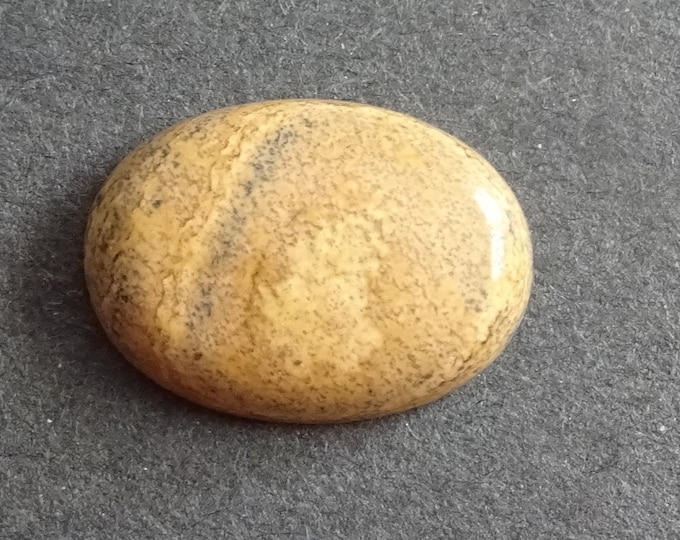 25x18mm Natural Picture Jasper Cabochon, Large Oval, Brown & Beige, One Of A Kind, As Seen In Image, Only One Available, Picture Jasper Cab