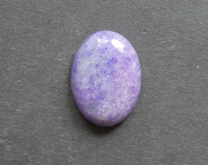 30x22mm Natural Calcite Cabochon, Gemstone Cabochon, Purple, Dyed, One of a Kind, Large Oval, Only One Available, Purple Stone,Calcite Stone