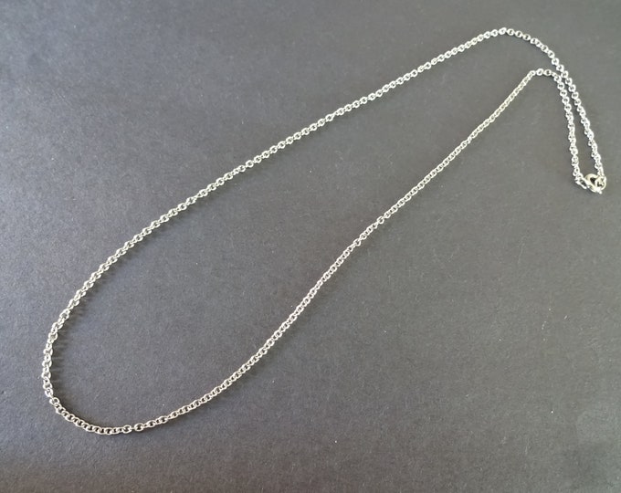 5 PACK of Stainless Steel 20 Inch Cable Chain Necklaces With Clasps, 2x2x.3mm Links, Silver Color, DIY Cable Link Necklace, Cut To Size