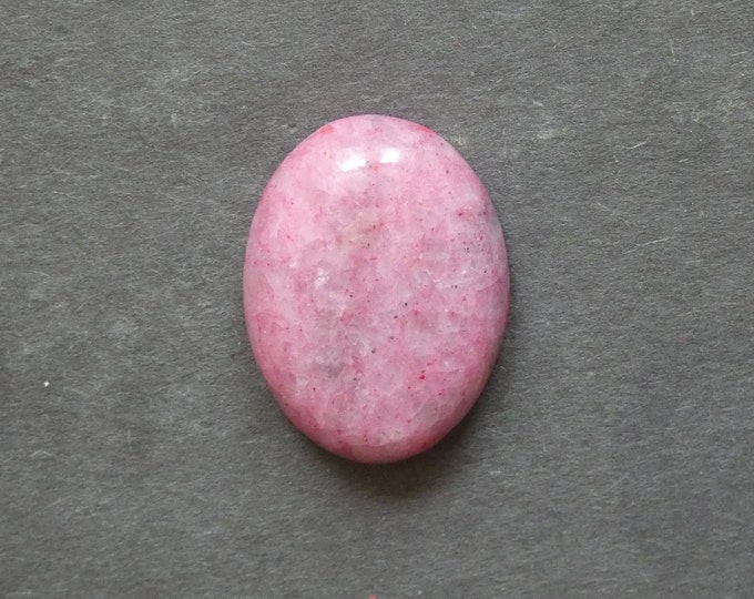 30x22x7.5mm Natural Calcite Cabochon, Gemstone Cabochon, Pink, Dyed, Large Oval, One of a Kind, Only One Available, Unique Calcite Stone