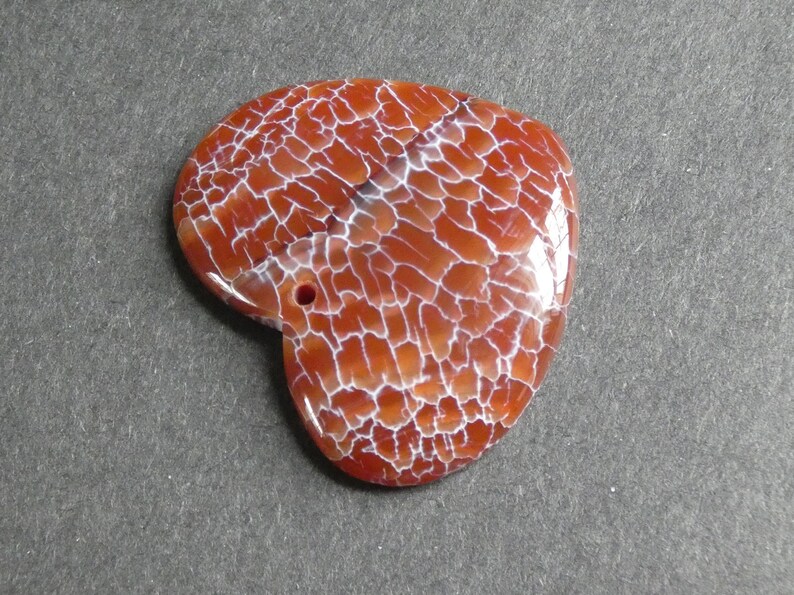As Seen In Image Fire Agate Pendant Only One Available Unique 33x41x6mm Natural Fire Agate Pendant Red Large Heart One Of A Kind