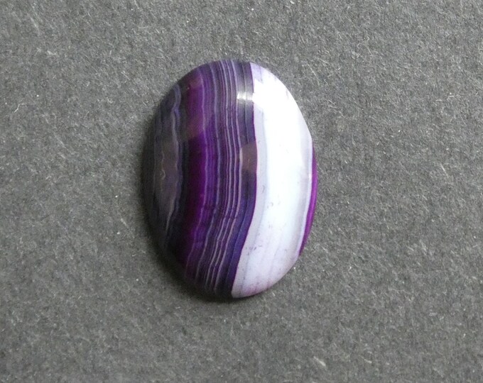 30x22mm Natural Striped Agate Cabochon, Large Oval, Purple, One Of A Kind, As Seen In Image, Only One Available, Agate Cabochon, Unique Cab