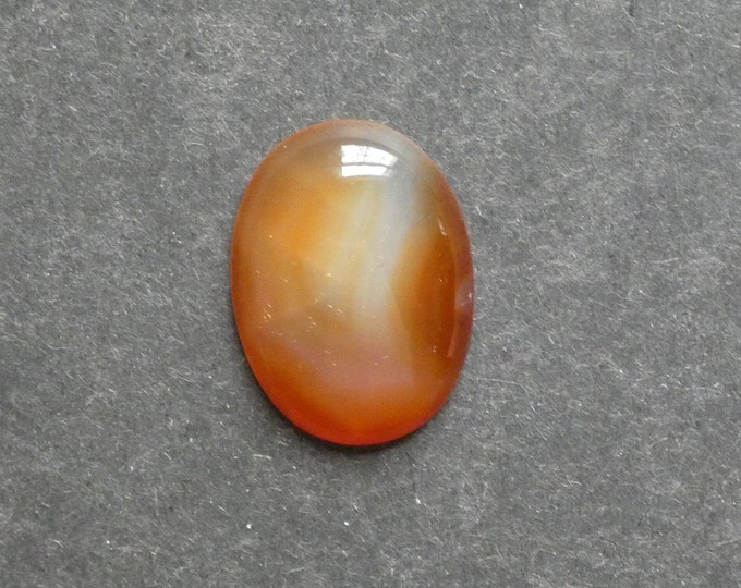 30x22mm Natural Carnelian Cabochon, Gemstone Cabochon, Large Oval Stone, Orange, One of a Kind, Only One Available, Unique Carnelian Cab