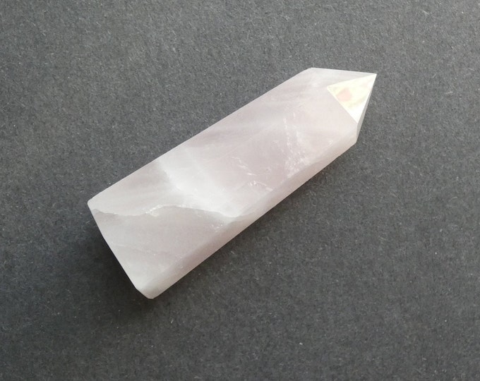 71x26mm Natural Rose Quartz Prism, Pink, Hexagon Prism, One Of A Kind, As Seen In Image, Only One Available, Home Decoration, Rose Quartz