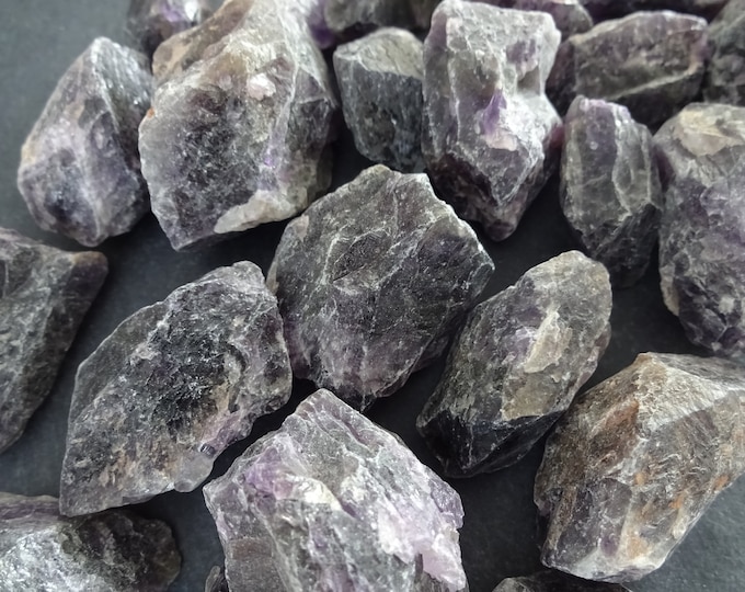 5 PACK of Natural Amethyst Stones, 22-50mm, Undrilled, Rough Amethyst Nuggets, No Holes, Lot Of Nuggets, Amethyst Nugget, Amethyst Decor