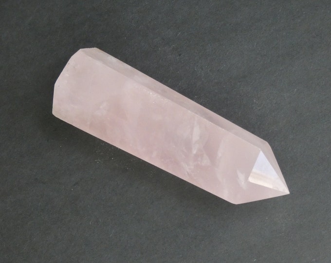 90x30mm Natural Rose Quartz Prism, Pink, Hexagon Prism, One Of A Kind, As Seen In Image, Only One Available, Home Decoration, Rose Quartz