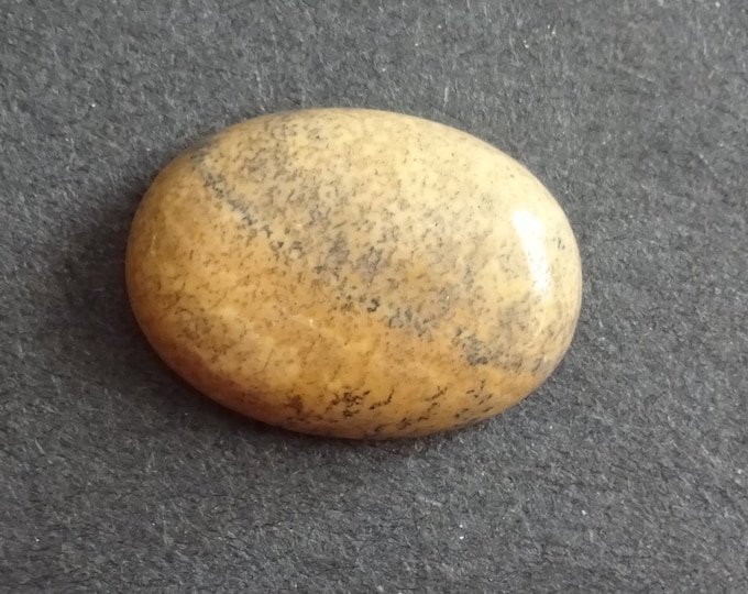 25x18mm Natural Picture Jasper Cabochon, Large Oval, Brown & Beige, One Of A Kind, As Seen In Image, Only One Available, Picture Jasper Cab