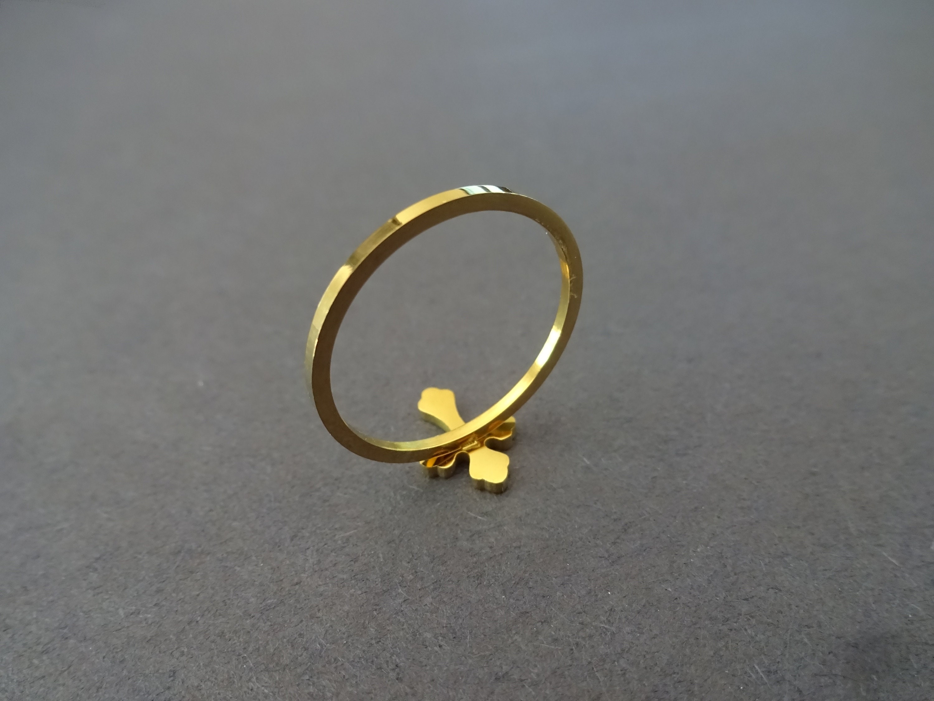 Stainless Steel Gold Cross Ring, Cross Band, Sizes 6-10, Handcrafted ...