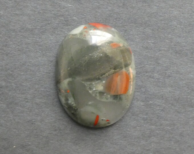 40x30x8mm Natural Bloodstone Cabochon, Large Oval, One of a Kind, As Seen in Image, Only One Available, Gemstone Cabochon, Unique Cab