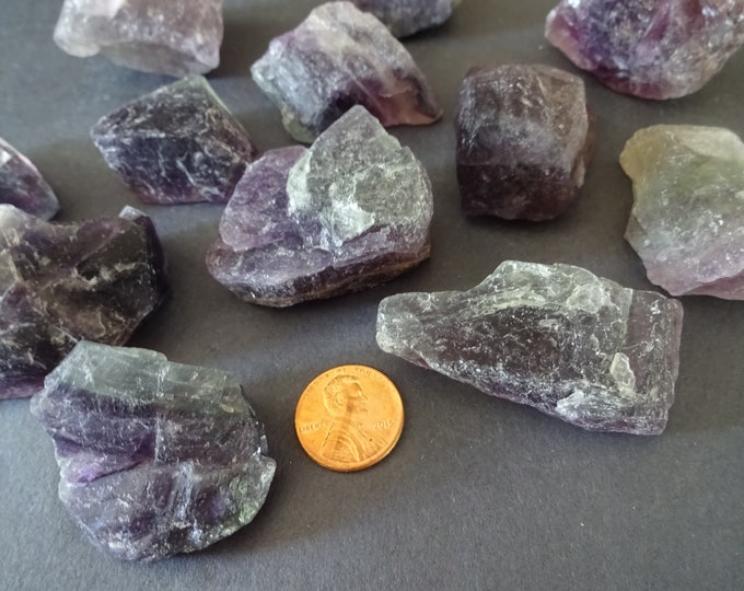 5 PACK of Natural Fluorite Stones, 22-50mm, Undrilled, Rough Fluorite Nuggets, No Holes, Lot Of Nuggets, Fluorite Nugget, Fluorite Gem Chunk